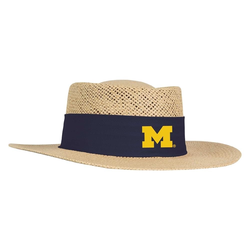 NineFit Basics Michigan Ahead Gambler Straw Hat - Medium - Large