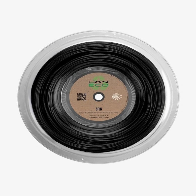 Just Tennis Luxilon Eco String Reel (Power, Rough, Spin) (Eco Spin 125 - Black)