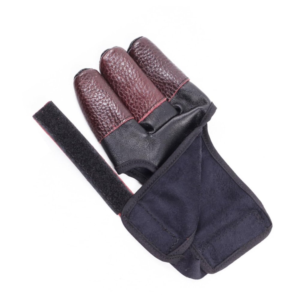 COLLBATH Outdoor Finger Protector Glove Leather Tab for Recurve Archery Lightweight Design for Hunting and Sports Use Fits Right Left Hand