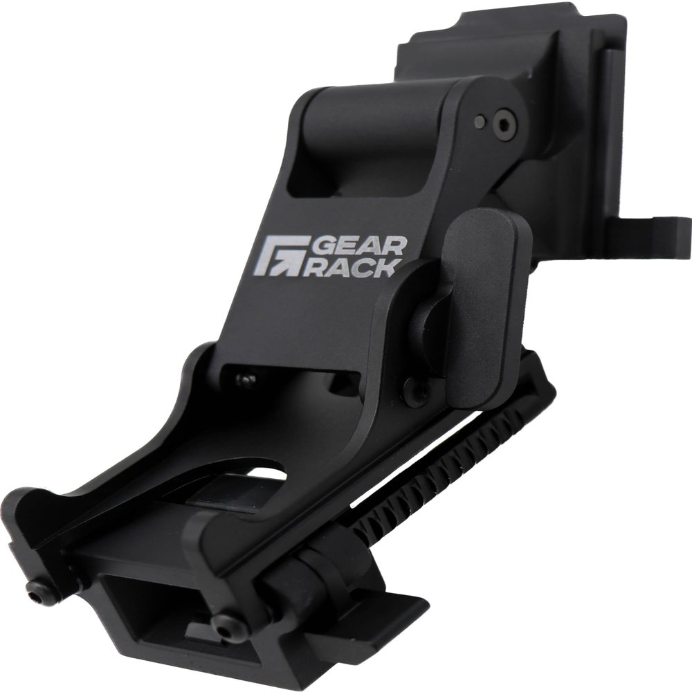 Gear Rack NVG Rhino Arm Mount Full Metal Universal Compatible with PVS -14 Night Vision Goggles Mount Helmet Adapter (Black)