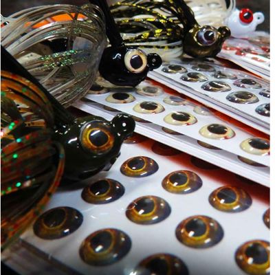 Do It Mold Hyper HD Stick-on Lure Eyes - Two Sizes 4mm and 6mm, Fishing Lure Eyes for Making Your own Jig and spinnerbaits (9248 Hyper HD Lure Eyes 4MM Perfect Perch)