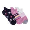 MUK LUKS Women's 3 Pack Nylon Compression Ankle Socks, Navy/Berry, OS view 1