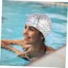 LIOOBO Swim Cap for Hair Elastic and Comfortable Swimming Hat for Adults Stylish for Men and Women Keeps Hair Dry view 4
