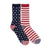 MUK LUKS Unisex 2 Pack Crew Socks, Stars & Stripes view 1
