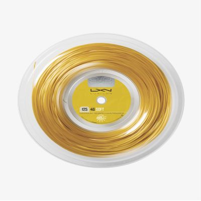Just Tennis Luxilon 4G String Reel - All 2024 Styles & Colors (4G Soft 125 - Gold)