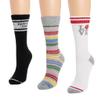 MUK LUKS Women's 3 Pack Cotton Compression Crew Socks, Rainbow, OS view 3