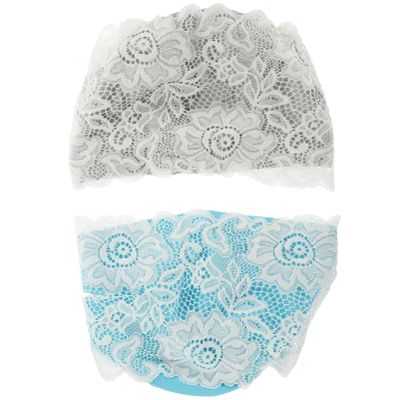 LIOOBO Elegant Women's Swim Cap Pu Lace Waterproof Long Hair Bathing Cap Fashion Swimming Hat