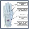 Shocker Funny Golf Gloves Mens - Premium Cabretta Leather Golf Glove with Funny Magnetic Ball Marker, Durable Grip Funny Gag Gift, Men's Adult Shocker White Glove, Adult, Mens, Small to XXL Sizes view 2