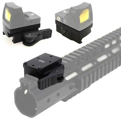 GOTICAL Mini RMR Red Dot Sight Mount Riser with QD Quick Detach Auto Lock fit 20mm Picatinny Rail Base, Airsoft RMR Style Mini Red DOT Sight w/Side ON/Off Switch