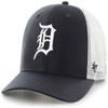 47 MLB Team Color Primary Logo Mesh Trucker Snapback Adjustable Hat Cap, Adult One Size Fits All - Detroit Tigers Navy view 1