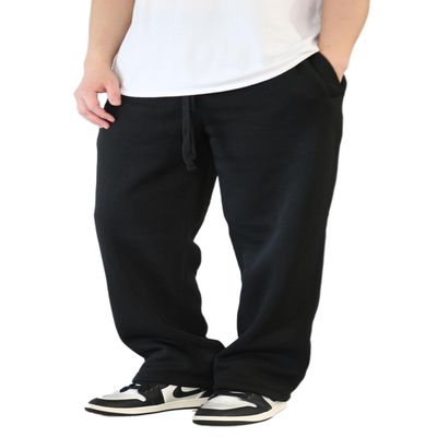 AIRNINE Men's Fleece Cargo Sweatpants SweatShorts Heavyweight M-5XL (Black2, Medium)