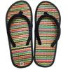 Women's Bamboo Flip Flop,Straw Beach Sandals Handmade,Straw Footwear (10, Rainbow) view 1