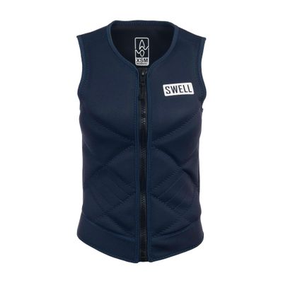 Womens Neoprene Wakesurf Comp Vest - Designed Exclusively for Wake Surfing, but Great for All Other Watersports Activities! (Navy, Large)