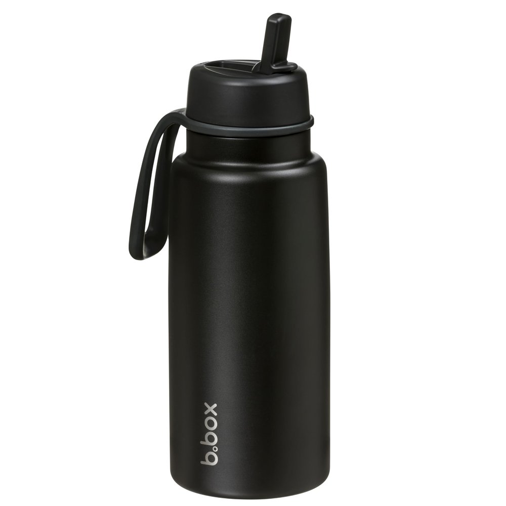 b.box 34oz Insulated Water Bottle w/Stainless Steel Straw - 46 Hours Cold - Leak Proof Tumbler w/Lid + Straw for Travel, Gym & School, BPA Free, Sports Water Bottles for All Ages - Deep Space