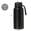 b.box 34oz Insulated Water Bottle w/Stainless Steel Straw - 46 Hours Cold - Leak Proof Tumbler w/Lid + Straw for Travel, Gym & School, BPA Free, Sports Water Bottles for All Ages - Deep Space view 2