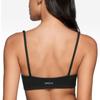 INGIA Women's Square Scoop Neck Sports Bra Thin Strap Padded Low Impact Yoga Bra Wireless Workout Crop Top Black X-Large view 3