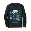 Beautiful Blue & White Rose Bouquet Blossom Botanical Long Sleeve T-Shirt view 1