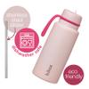 b.box 34oz Insulated Water Bottle w/Straw - Keeps Drinks Cold up to 46 Hours, Flip-top, Leak-Proof Stainless Steel Water Bottle with Lid & Straw for Travel, Gym & School - Pink Paradise view 2