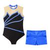 Loyan Gymnastics Leotards for Girls with Shorts Ballet Dance Outfits Tumbling Biketards Athletic Dancewear Royal Blue 6 Years view 3