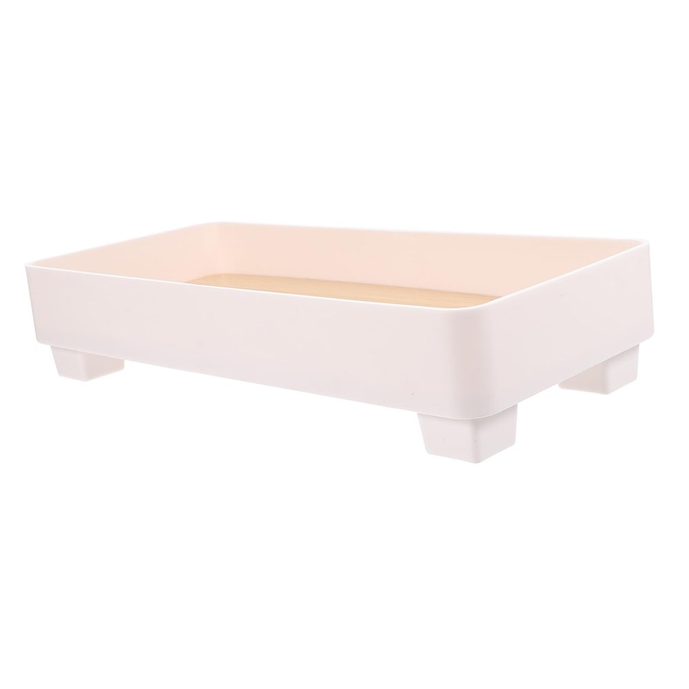 LIFKOME Jewelry Organizer Trinket Dish Jewelry Storage Tray Wood Grain Pallet Decorative Tray