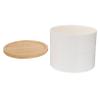 LIFKOME Multi-layer Bamboo Jewelry Organizer Box for Earrings Rings Necklaces Creative Rotating Storage for Home Jewelry Shops White view 1