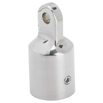 316SS Heavy Duty Bimini Top Cap External Eye End Boat Hardware, Highly Polished Marine Fittings, Fits 7/8in(22mm) or 1in (25mm) OD Round Tube(25mm (1"))