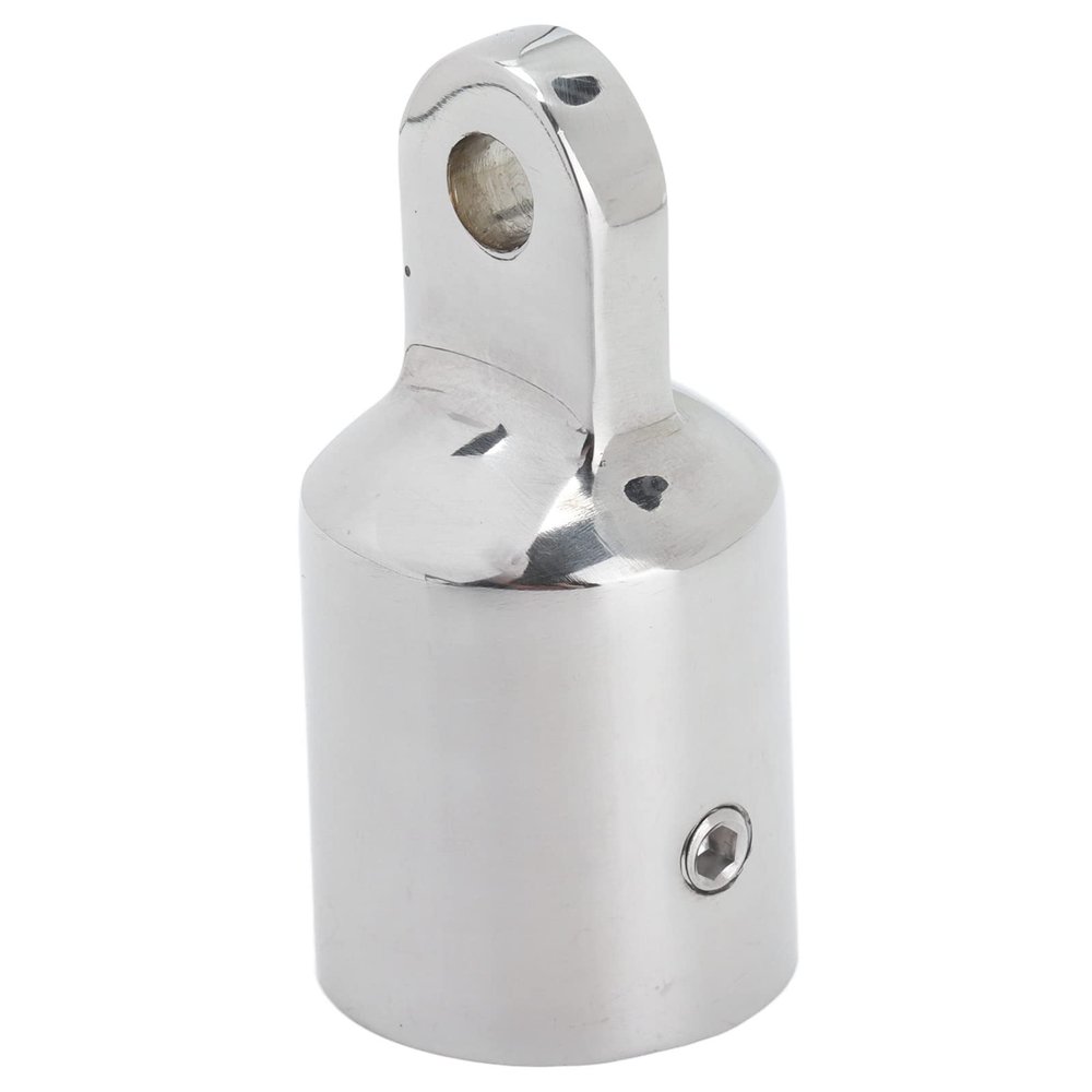 316SS Heavy Duty Bimini Top Cap External Eye End Boat Hardware, Highly Polished Marine Fittings, Fits 7/8in(22mm) or 1in (25mm) OD Round Tube(25mm (1"))