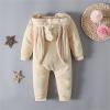 AIMAOMI Baby Girls Easter Long Sleeve Baby Bunny Costume Winter Bodysuit Crawling Suit Girls Hooded Summer (Yellow, 3-6 Months) view 4