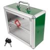 DEARMAMY Cabinet with Lock Wall Mounted Locking Medicine Cabinet Portable Medical Storage Container for Home Locker Room view 2