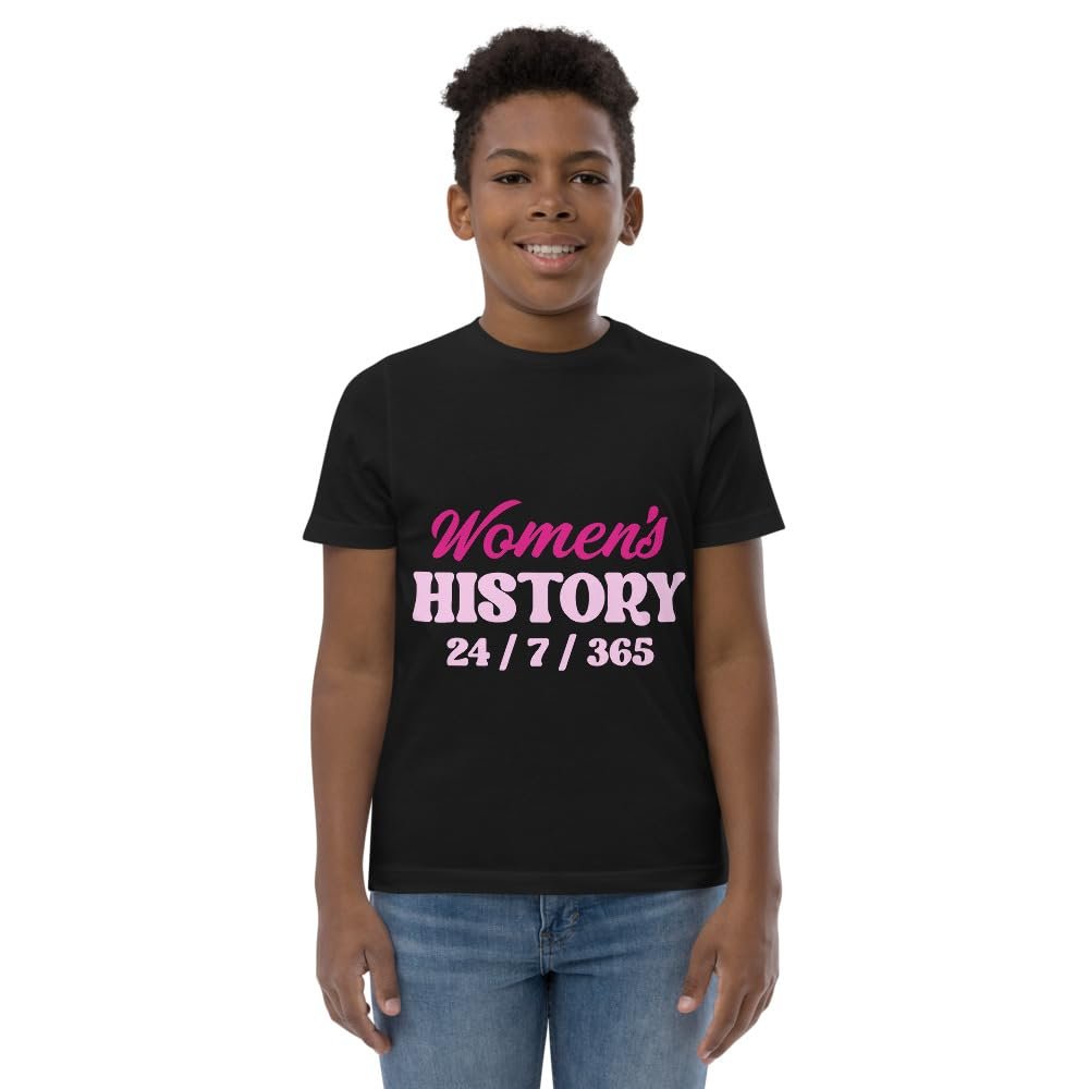 Youth Jersey t-Shirt Women's History Black