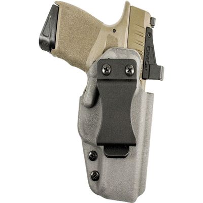DeSantis Mean Streak IWB Gun Holster for Men and Women - Concealed Carry Kydex Holster for Pistols, Fits the SIG P365, P365 SAS, P365 with or without Red Dot Sight - Right Hand Draw, Pewter Gray
