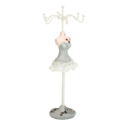 FOSA Model Dress Jewelry Display Stand with Hanging Hooks for Necklace and Earrings, Stable Base Mannequin Stand for Bracelets and Rings, Princess Design, Easy to Use (6)