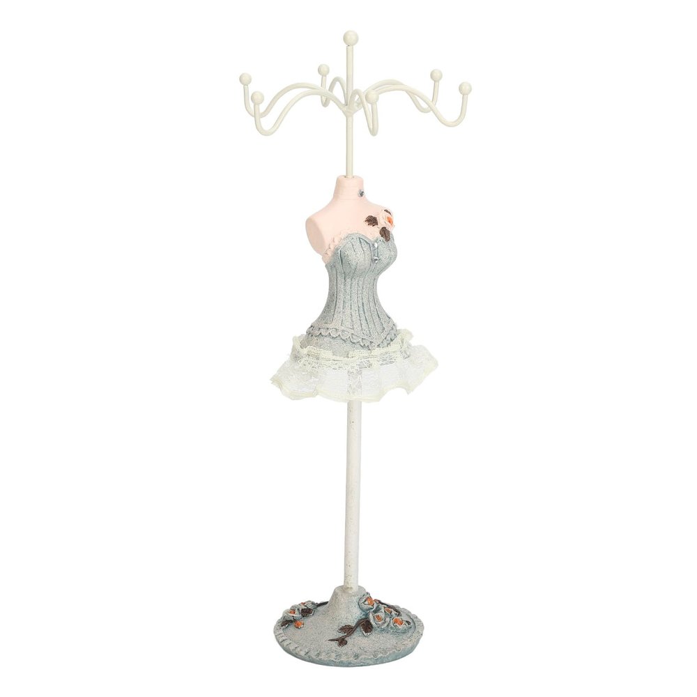 FOSA Model Dress Jewelry Display Stand with Hanging Hooks for Necklace and Earrings, Stable Base Mannequin Stand for Bracelets and Rings, Princess Design, Easy to Use (6)