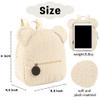 MT WORLD Toddler Backpack Personalized Small Girls Backpack with Embroidered Name - Teddy Bear Daycare Fuzzy Backpacks for Baby Girl - Custom Beige Plush Teddy Backpacks Sherpa Knapsacks for Babies view 2