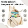MT WORLD Toddler Backpack Personalized Small Girls Backpack with Embroidered Name - Teddy Bear Daycare Fuzzy Backpacks for Baby Girl - Custom Beige Plush Teddy Backpacks Sherpa Knapsacks for Babies view 4