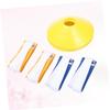 BCOATH 8-Pack Boys and Girls Flag Football Waist Belt Set American Football Training Accessory Rugby Training Webbing 2 White 2 with Flags Yellow Plate Cone Markers view 3