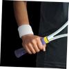 Happyyami 5pcs Sweat-Absorbing Silicone Racket Grip Bands for Tennis Squash Moisture Wicking Soft Overgrip Random Colors for Hot Weather and Enhanced Control view 3