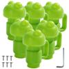 Happyyami 1Set Wear-Resistant Small Trampoline Rod Caps PP Covers for Enclosure Poles Professional Replacement Parts with Green for Outdoor and Indoor Trampoline Accessories