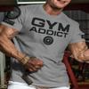 Gym Addict Workout Shirts for Men, Funny Lifting T-Shirt (MD, Grey Branded) view 2