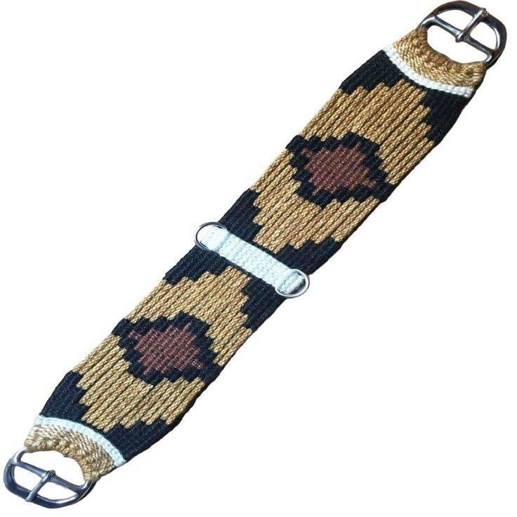 CHEVAL's Premium Horse Western Mohair Wool Cinch 22" - Breathable Saddle Cinch with Stainless Steel Buckles - Durable and Comfortable Equestrian Gear- Ideal for Trail Riding, Barrel Racing (MG-06)