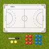 FORZA 18in x 12in Double-Sided Sports Coaching Whiteboard | 13 Sports Options - Magnetic Markers, Pen, and Eraser Included (Handball, with Carry Bag) view 1