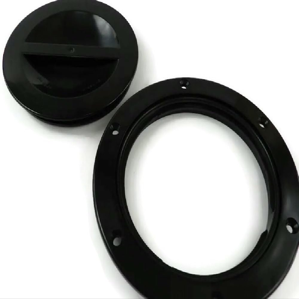 4 inch Boat Part Hatch Round Access, Hatch Cover Lid, Screw Out Deck ABS Material - Black