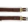 Ovation Fleece Lined Equalizer Nylon Girth for Horse with Center D-Ring & Stainless Steel Buckles, Brown, 34 view 1
