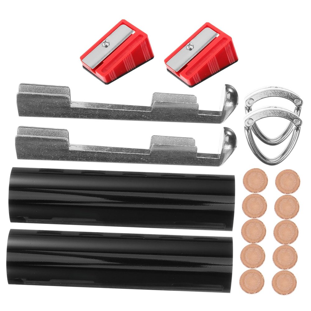 BESPORTBLE 1set Pool Cue Repair Kit Accessories for Easy Cue Tip Replacement and Maintenance Crafted from Cowhide