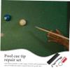 BESPORTBLE 1set Pool Cue Repair Kit Accessories for Easy Cue Tip Replacement and Maintenance Crafted from Cowhide view 3
