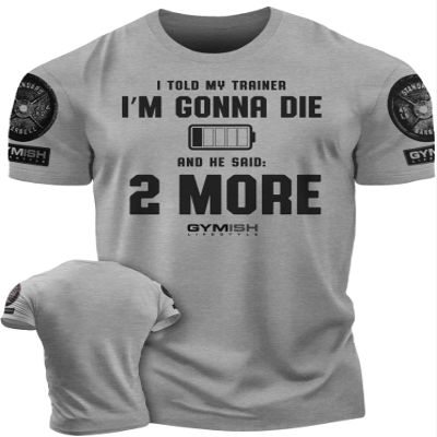 Gymish Lifestyle 2 More Workout Shirts for Men, Motivational T-Shirt for Gym (MED, 2 More Grey Branded)