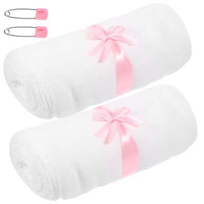 CALLARON 2rolls Postpartum Belly Band Wrap Double-layer Cotton Gauze Recovery Support for Women Breathable Comfortable Maternity Girdle for Daily Use