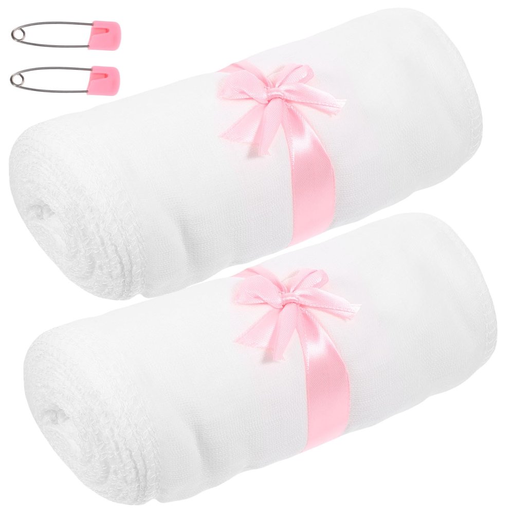 CALLARON 2rolls Postpartum Belly Band Wrap Double-layer Cotton Gauze Recovery Support for Women Breathable Comfortable Maternity Girdle for Daily Use