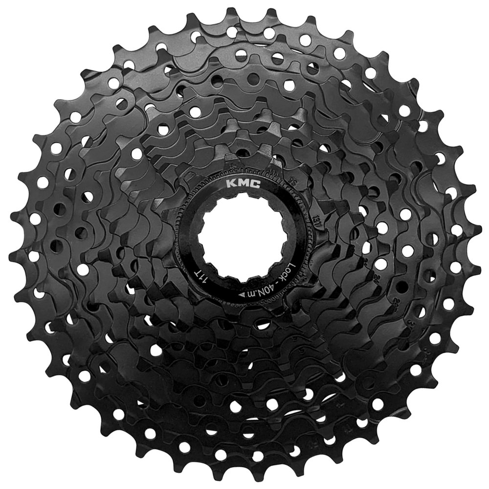 KMC Chain R.E.A.C.T. Series High-Tensile Steel Cassette, Compatible with HG Freehub, 10-Speed, 36T GMX10-1, Single Unit