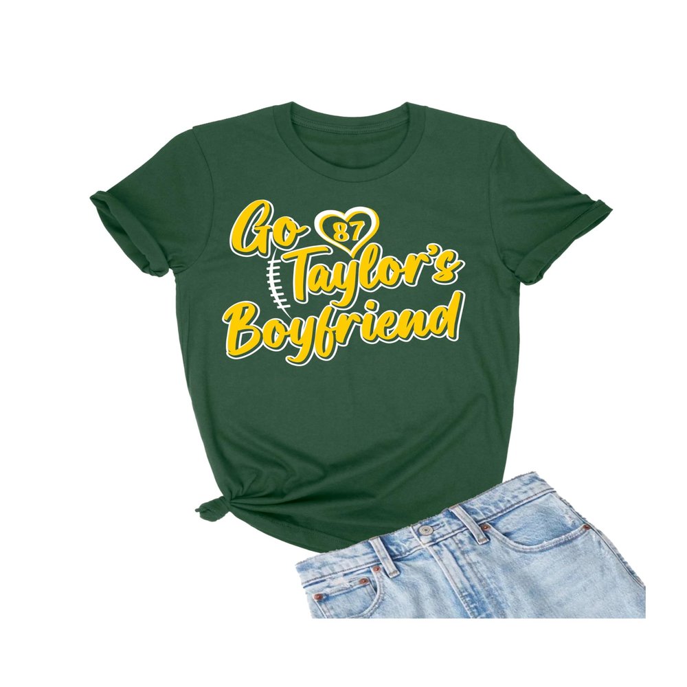 4X-Large Forest Green Mens Script Go Taylor's Boyfriend T-Shirt